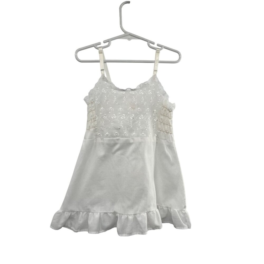 Vintage Stone Full Slip Little Girls 4 Used White